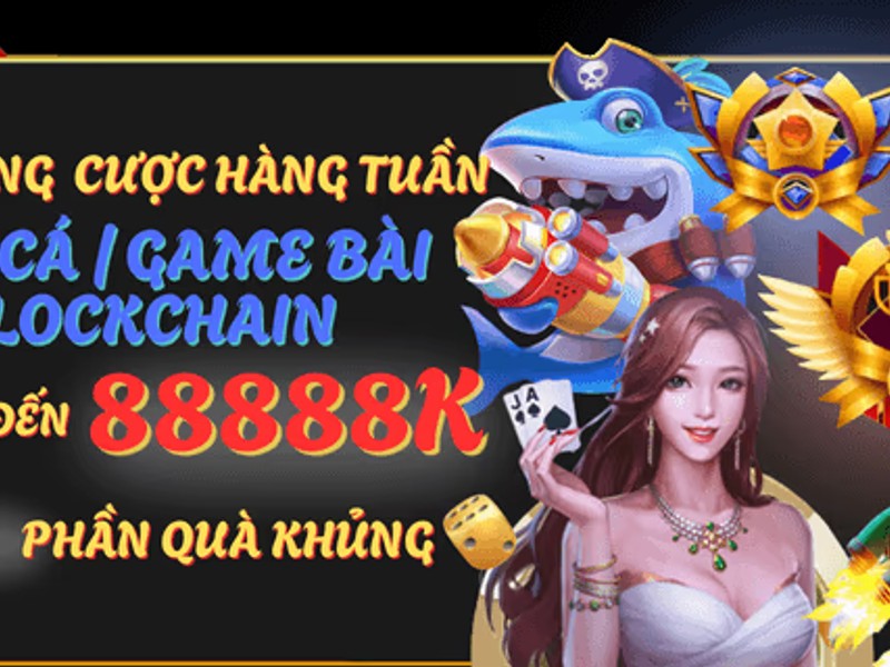 Hình ảnh minh họa hướng dẫn chơi game bắn cá trên banca28, với biểu tượng cá vàng, lưới và các viên đạn, trong tông màu xanh biển và vàng.