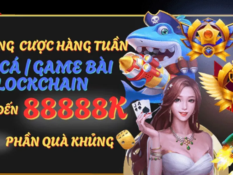 Hình ảnh minh họa hướng dẫn chơi game bắn cá trên banca28, với biểu tượng cá vàng, lưới và các viên đạn, trong tông màu xanh biển và vàng.
